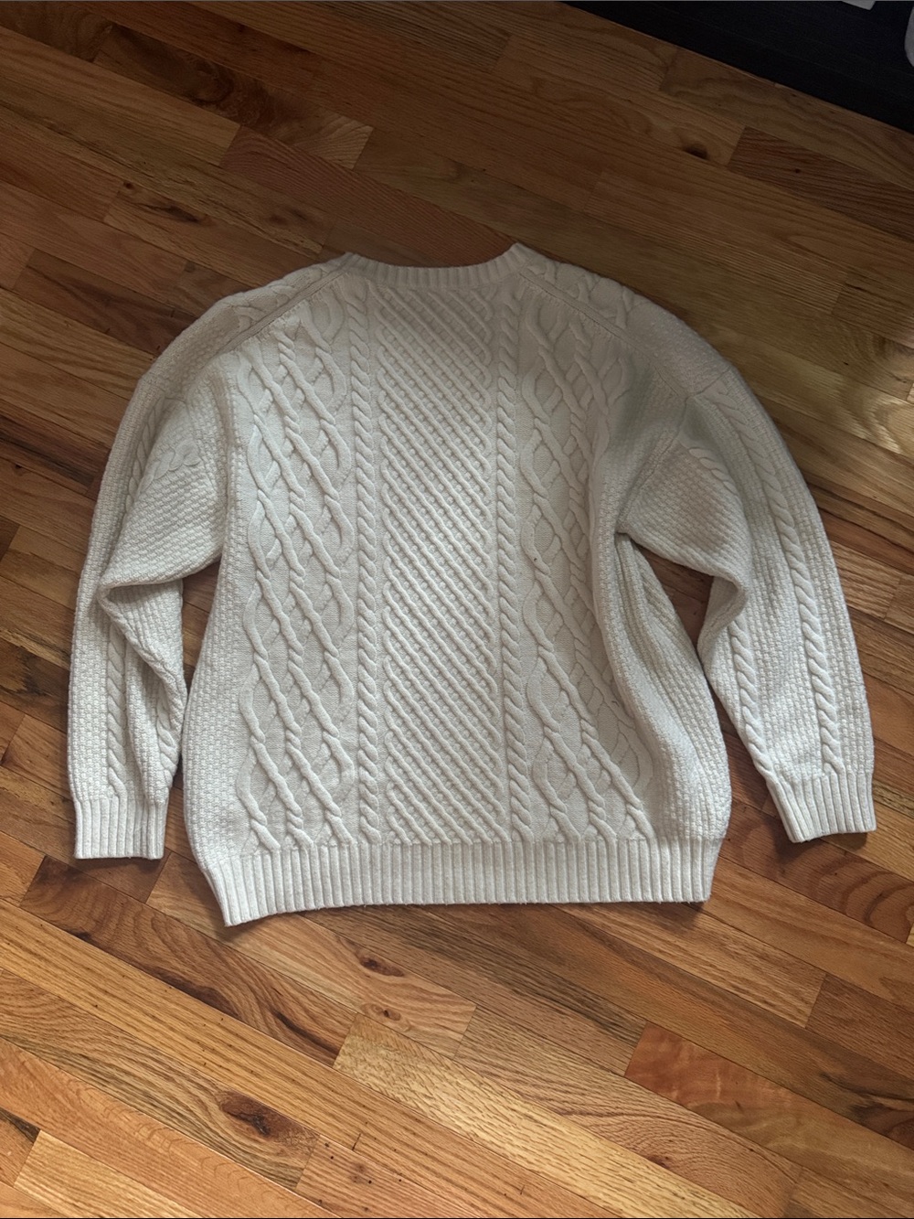 Sunday Best Merino Wool Blend Sweater Size Medium White/Cream - Picture 4 of 9